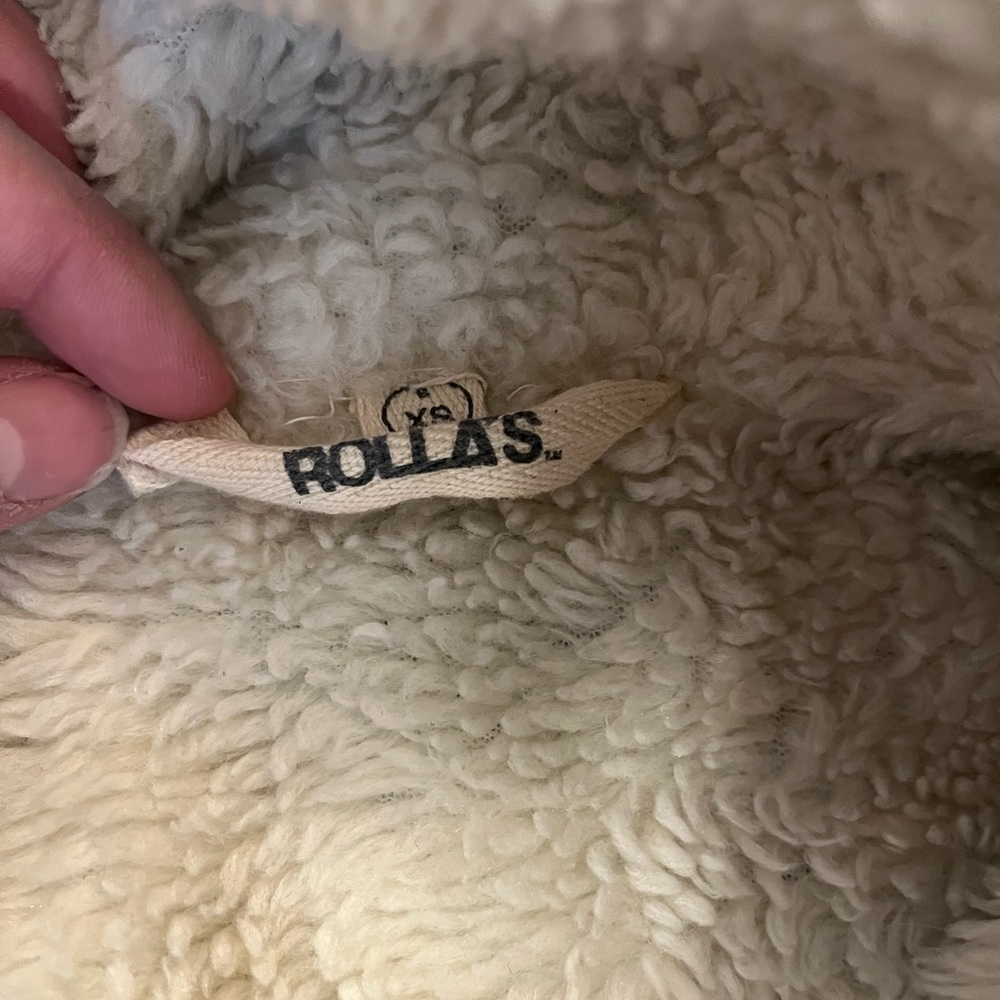 Rolla’s Denim Chambray Blue Sherpa Jacket | Size XS / 6 - Picture 6 of 6